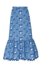 Moda Operandi Andrew Gn Floral-print Cotton Skirt Size: 34