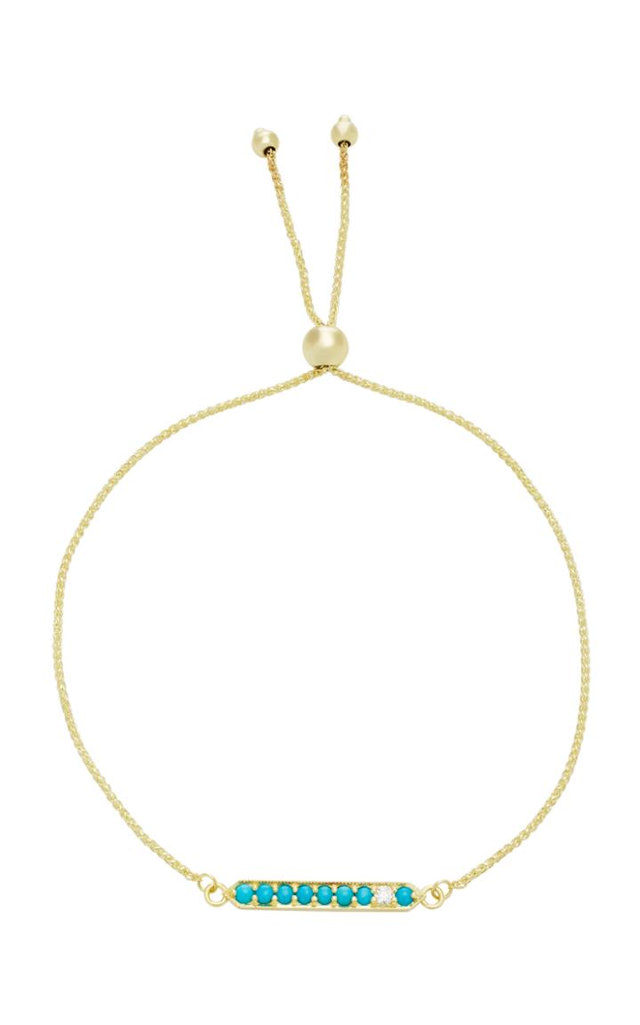 Ila Araya 14k Gold Turquoise And Diamond Bracelet