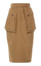 Moda Operandi Max Mara Bosso Cotton-gabardine Utility-pocket Pencil Skirt Size: 2
