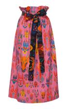 Rianna + Nina Luisa Cotton Paperbag Waist Midi Skirt