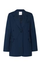 Sea Stevie Cotton Notched Lapel Blazer Size: S