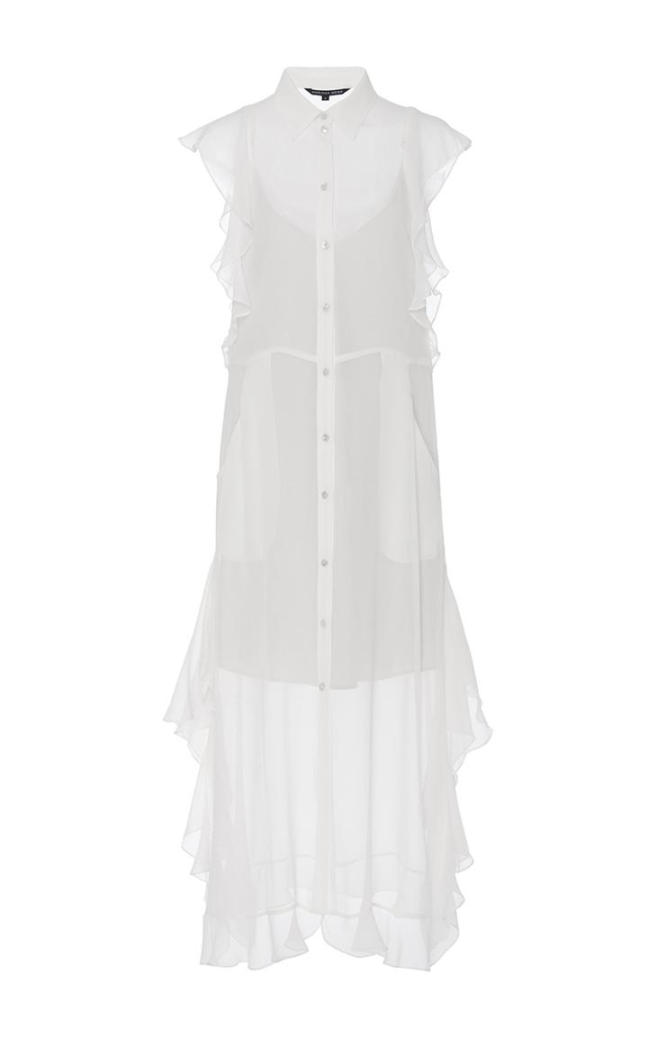 Marissa Webb Ruth Silk Ruffled Shirt Dress
