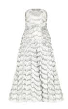 Bambah Blue Feather Midi Gown