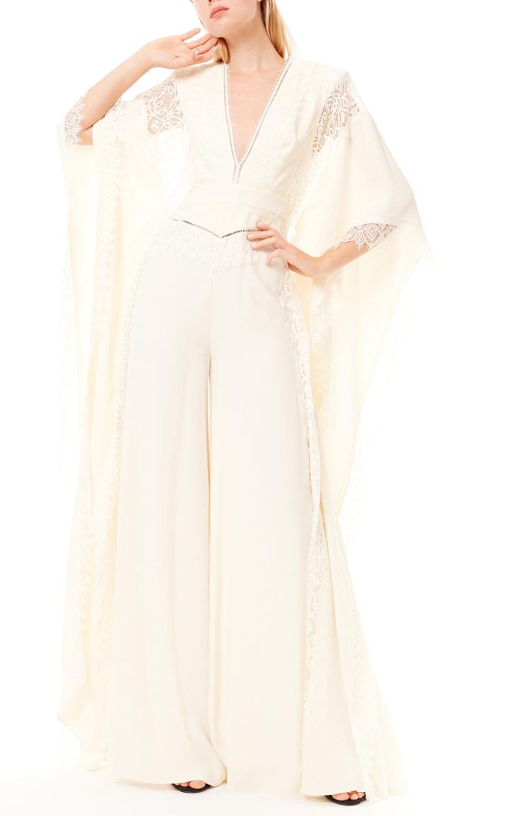 Moda Operandi Zuhair Murad Lace Detail Cady Jumpsuit