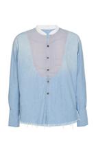 Greg Lauren Two-tone Cotton Button-up Shirt