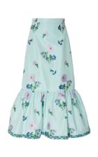 Moda Operandi Andrew Gn Floral-print Satin Skirt Size: 34