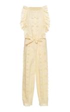 Alberta Ferretti Eyelet Cotton Blend Jumpsuit