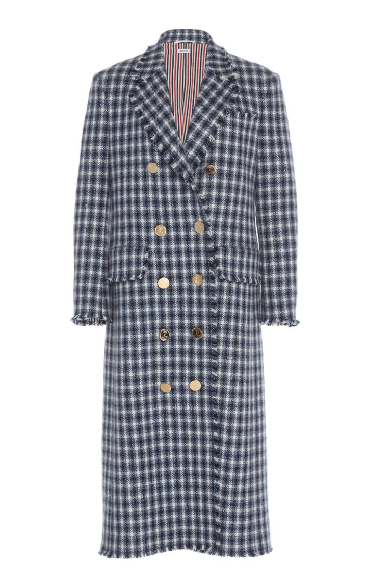 Thom Browne Checked Cashmere Double-breasted Coat