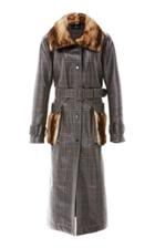 J. Mendel Plaid Trench Coat