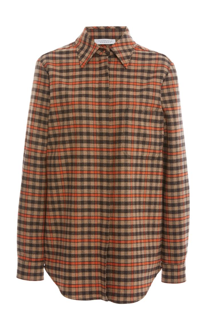 Moda Operandi Gabriela Hearst Macello Plaid Cashmere Shirt