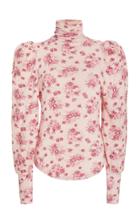 Moda Operandi Loveshackfancy Vienna Printed Jersey Turtleneck Top