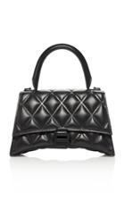Balenciaga Hourglass Embellished Quilted-leather Top Handle Bag