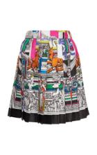 Versace Graphic Pleated Skirt