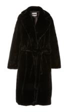 Apparis Mona Belted Faux Fur Coat Size: M