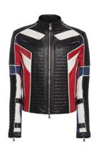 Balmain Four Colours Biker Leather Jacket