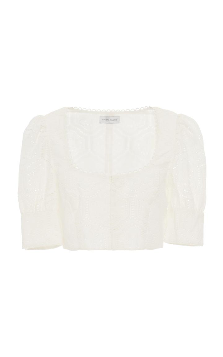 Moda Operandi Rebecca Vallance Savannah Cotton Crop Top Size: 4