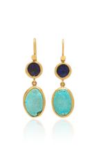 Eli Halili 22k Gold, Lapis Lazuli And Turquoise Earrings