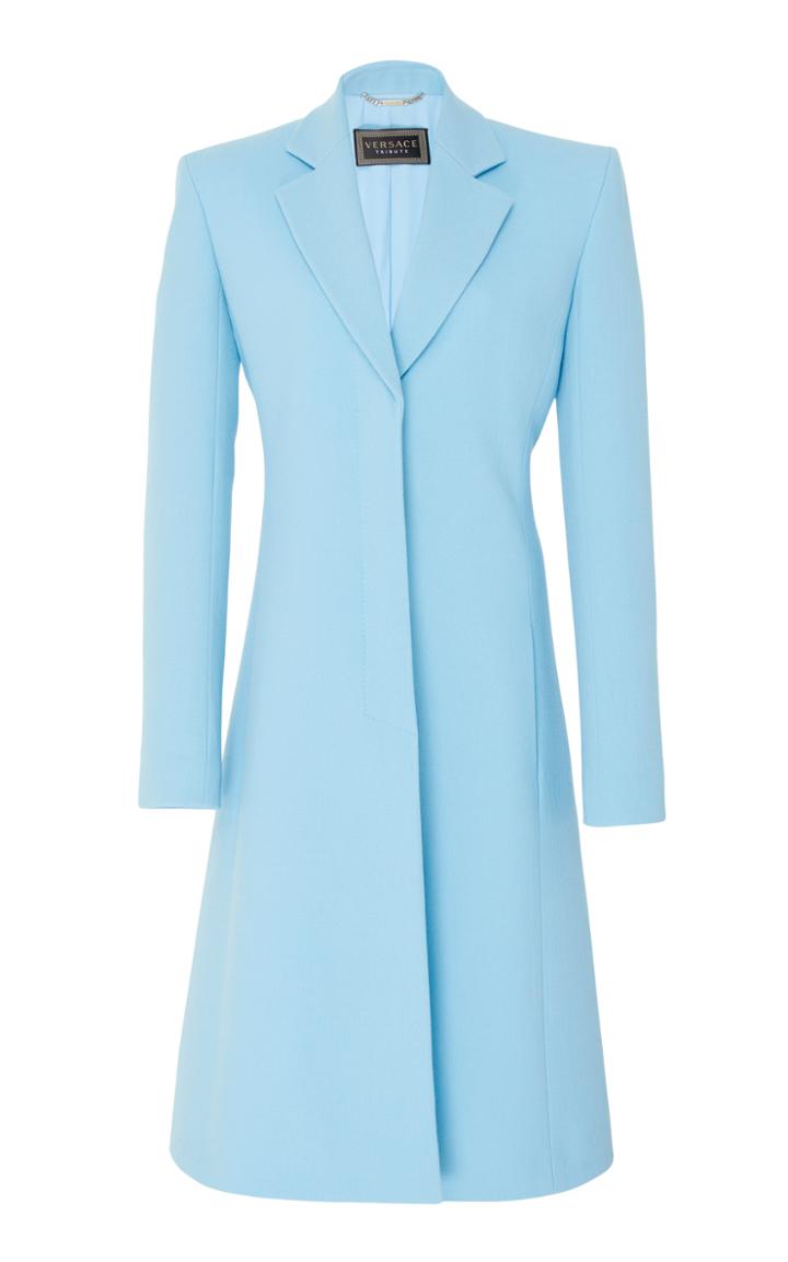Versace A-line Crepe Coat