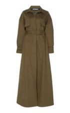Jacquemus Belted Printed Cotton And Linen-blend Trench Coat Size: 34