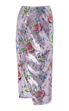 Moda Operandi Prabal Gurung Sequined Floral-print Pencil Skirt Size: 00