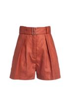 Moda Operandi Matthew Bruch Pleated Linen Shorts
