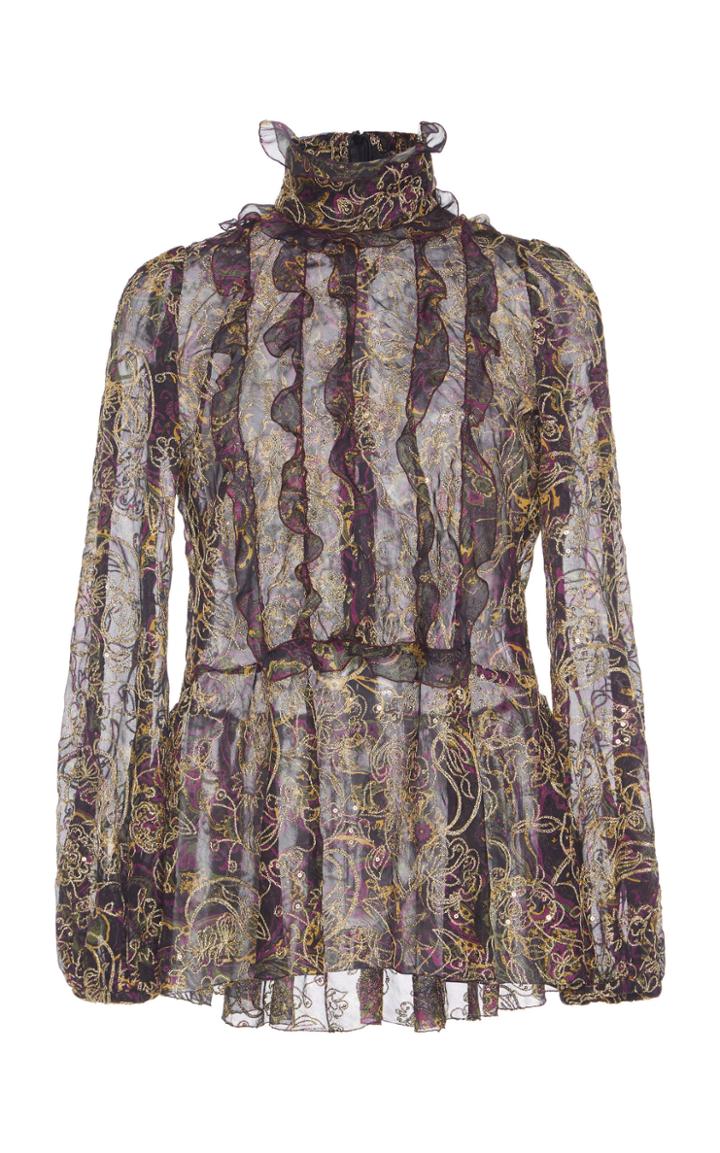Giambattista Valli Ruffle Blouse