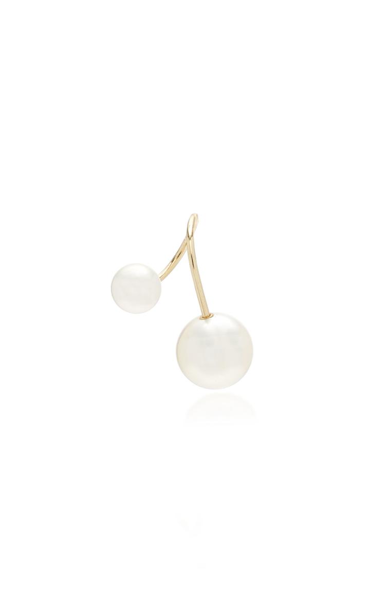 Sophie Bille Brahe Elipse Novau 14k Gold Pearl Earring