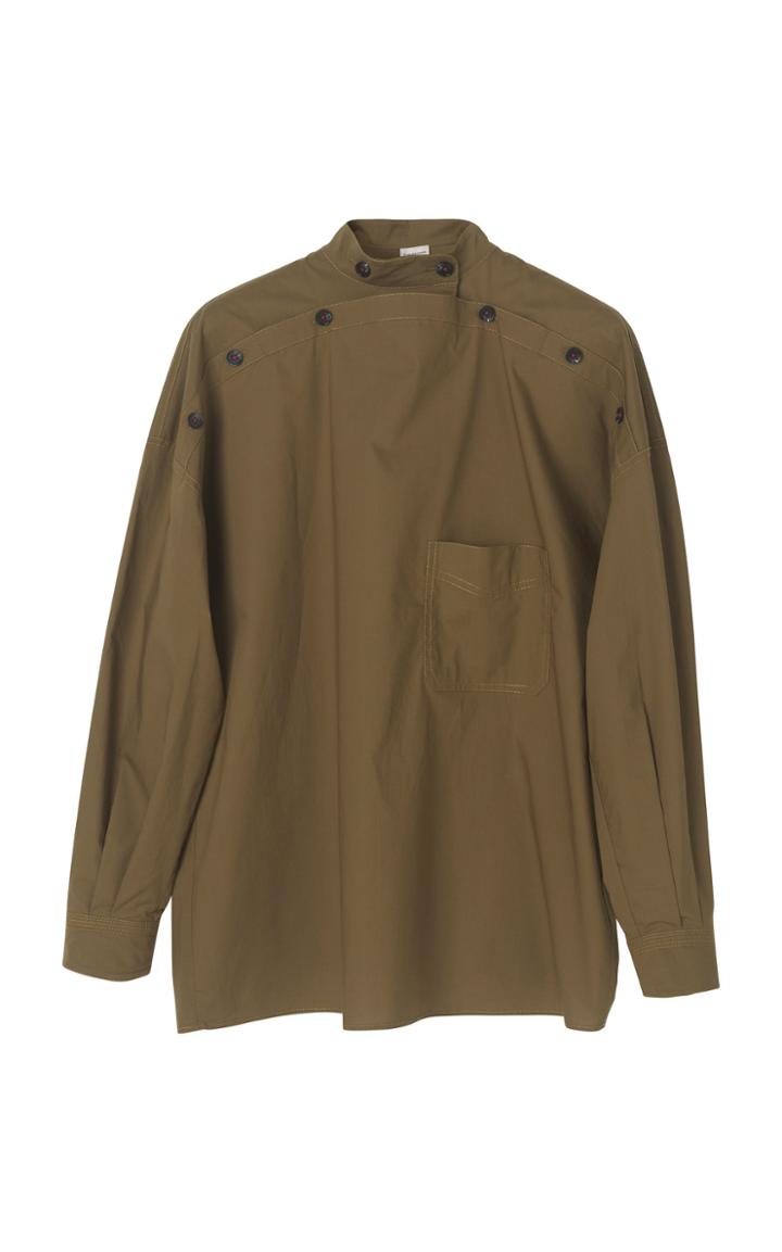 Moda Operandi By Malene Birger Denain Button-detailed Cotton Top