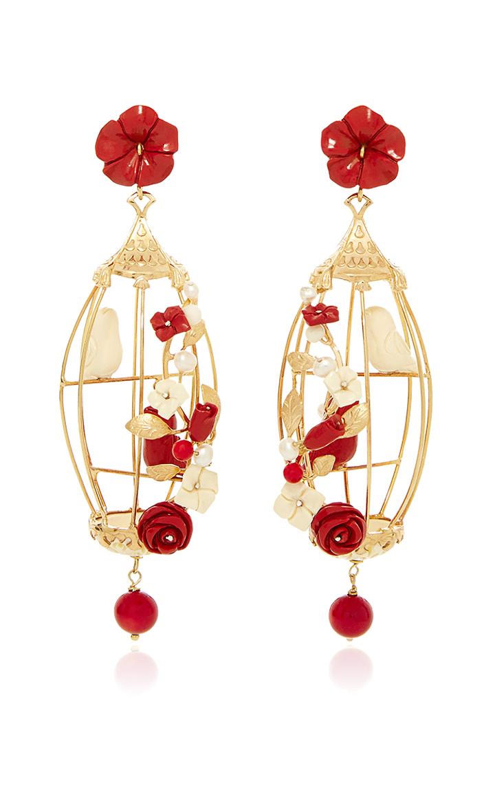 Of Rare Origin Ruby Lovebird Earrings