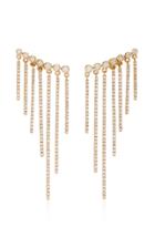 Moda Operandi Shay 18k Yellow Gold Bezel Row Pave Fringed Earrings