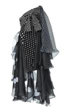 Richard Quinn Polka Dot One Shoulder Dress