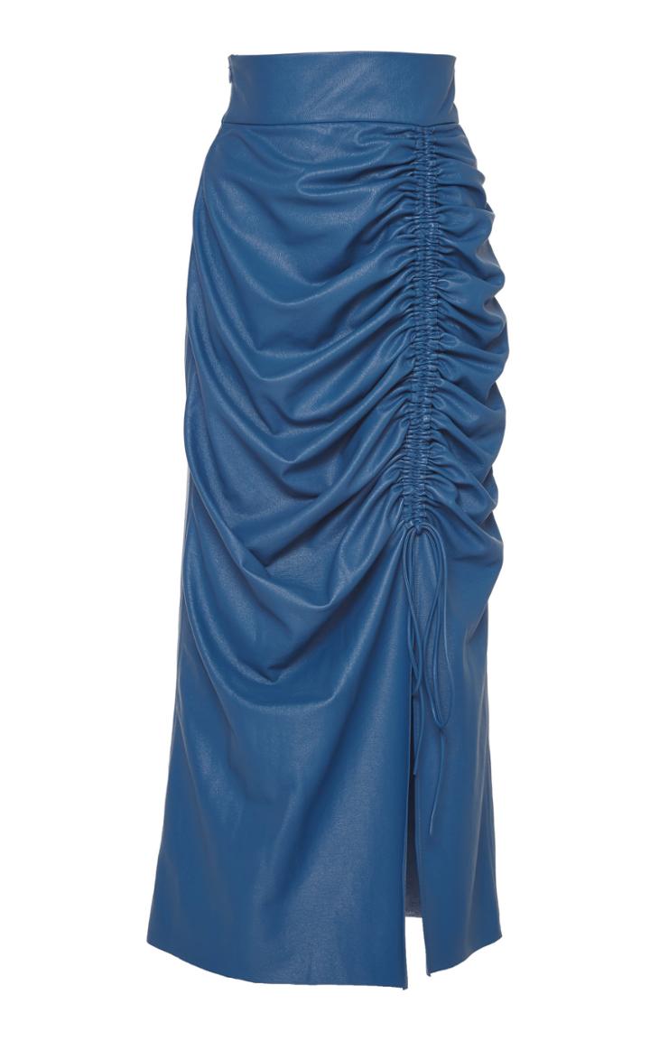 Moda Operandi Matriel Faux Leather Ruched Skirt Size: S