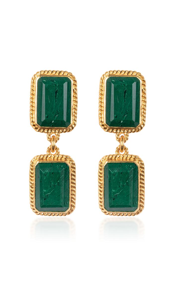 Valre Odyssey Gold-plated And Malachite Earrings
