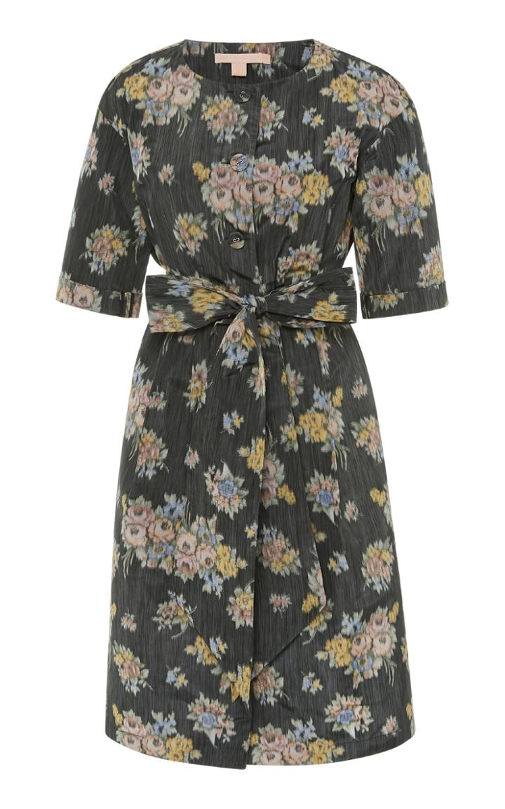 Brock Collection Belted Poplin Midi Dress