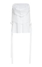 Delpozo Cotton-poplin Knotted Sleeves Shirt