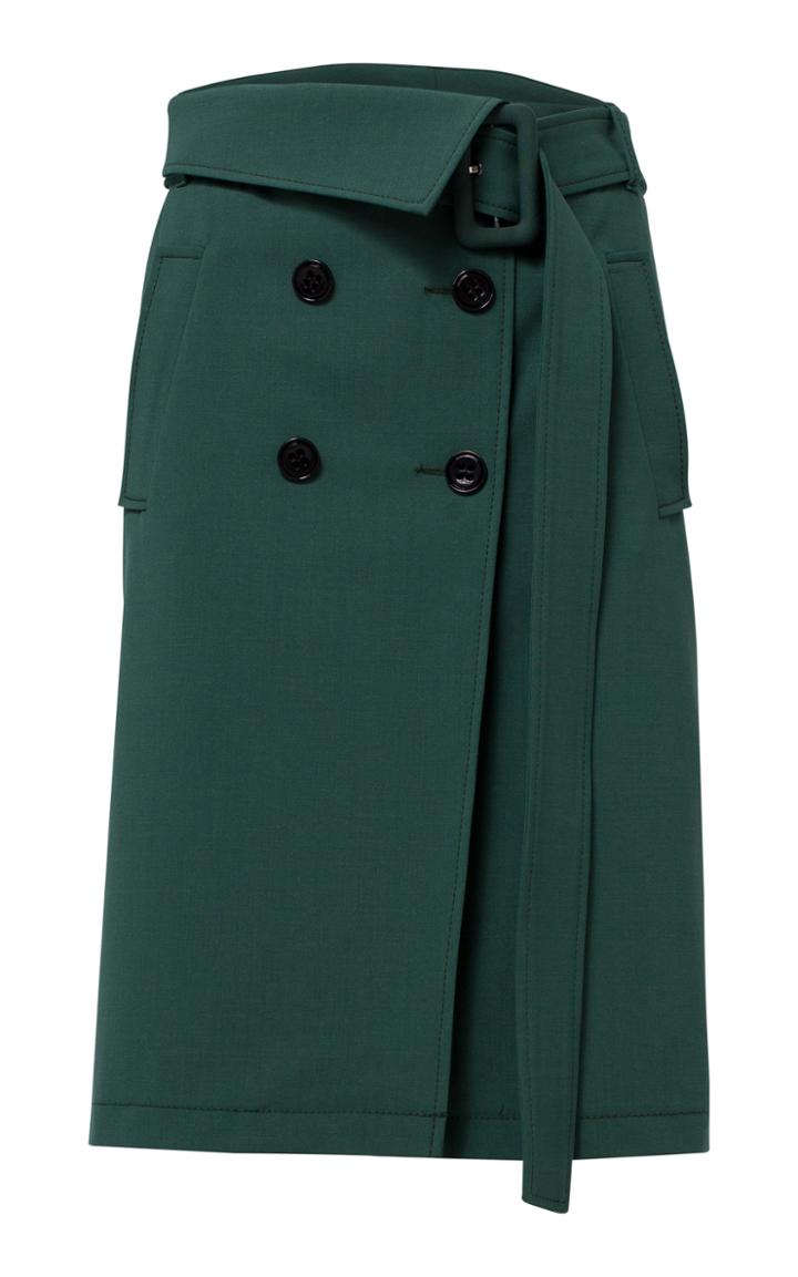 Dorothee Schumacher The New Ambition Double-breasted Wool-blend Skirt