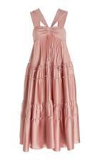 Rochas Gathered Silk Duchess Satin Dress