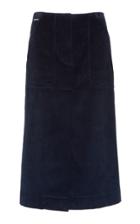 Calvin Klein 205w39nyc Patch Pockets Cotton Corduroy Midi Skirt