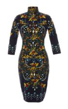 Blumarine Jewel Print Turtleneck Dress