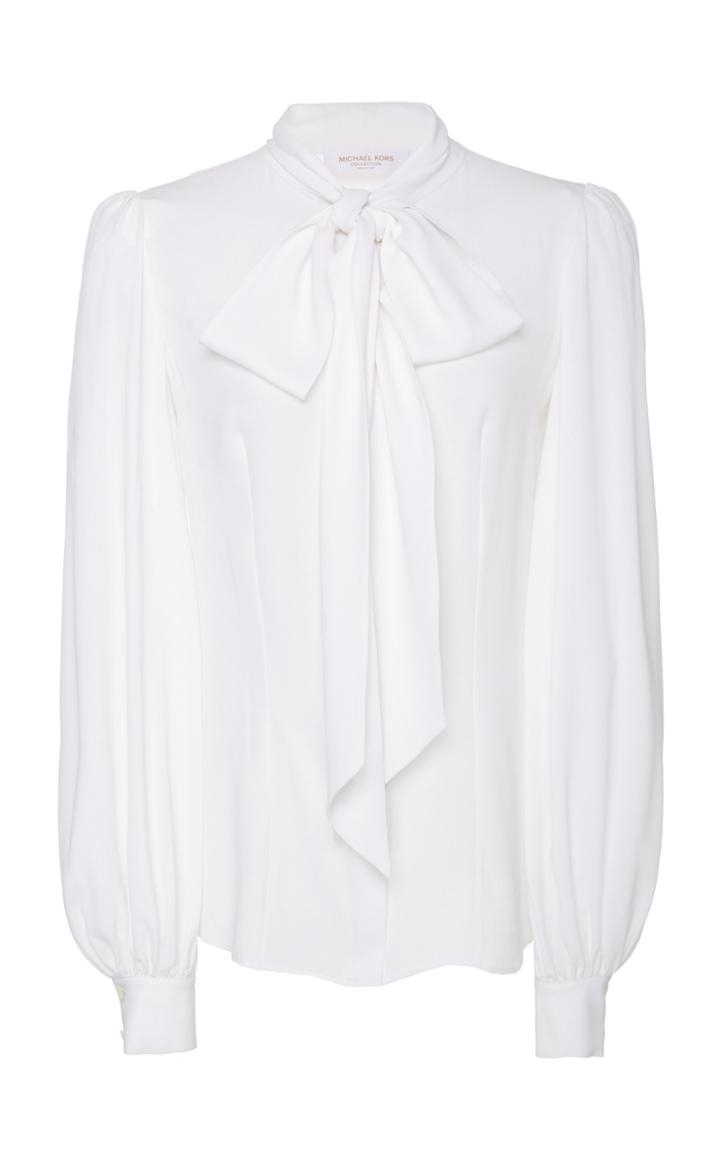 Michael Kors Collection Bow-detailed Silk Blouse
