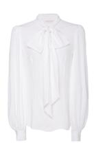 Michael Kors Collection Bow-detailed Silk Blouse