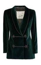 Giuliva Heritage Collection Claudia Double Breasted Frog Button Velvet Dinner Jacket