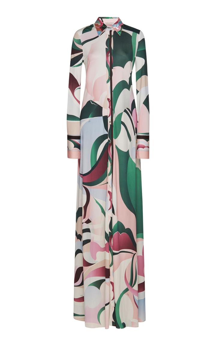 Emilio Pucci Printed Silk Shirt Dress
