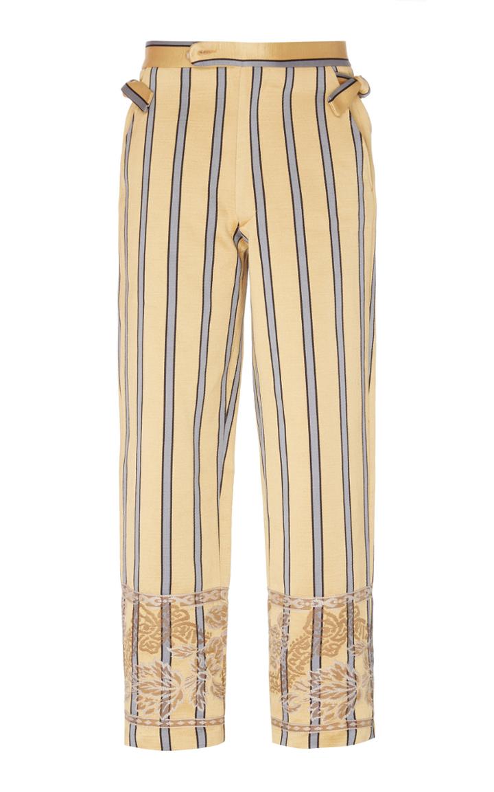 Bode Provence Stripe Side Tie Trousers