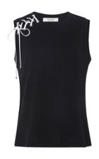 Adeam Ribbed Lace Up Tank