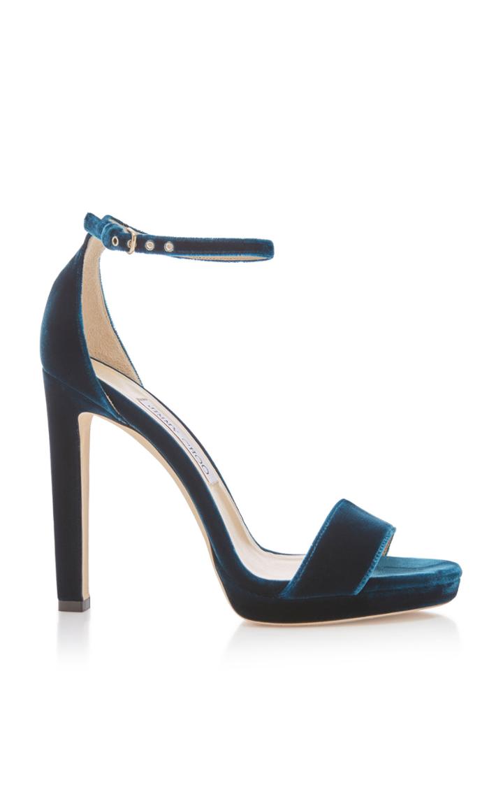 Jimmy Choo Misty Velvet Sandals Size: 35