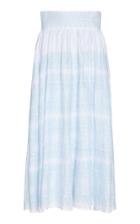 Thierry Colson Trish Pleated Printed Linen Midi Skirt