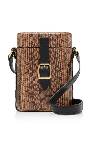 Officina Del Poggio Terra Snakeskin Mini Safari Crossbody