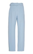 Sally Lapointe Wool Boucle Pintuck Belted Pant