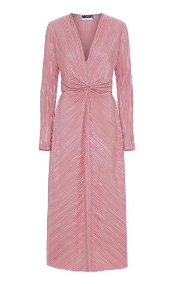 Rotate By Birger Christensen Knot Accented Midi Dress